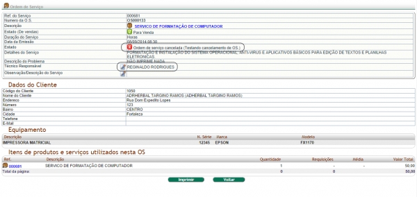 Cancelando Ordem de Serviço ainda não autorizada na versão 4.55 do APLWeb