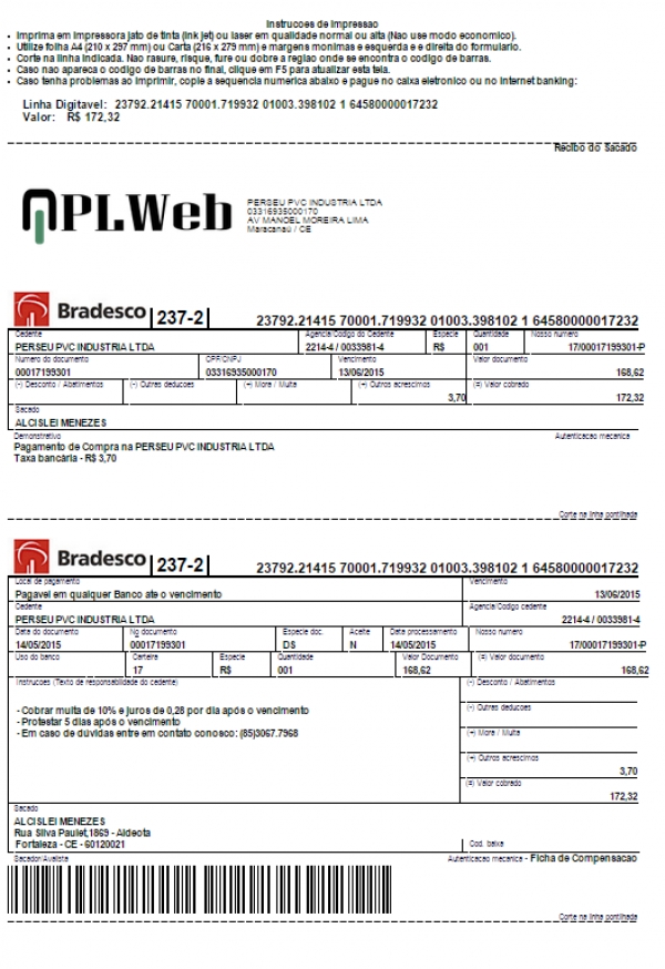 Emissão de boletos pelo proprio APLWeb na versão 5.44