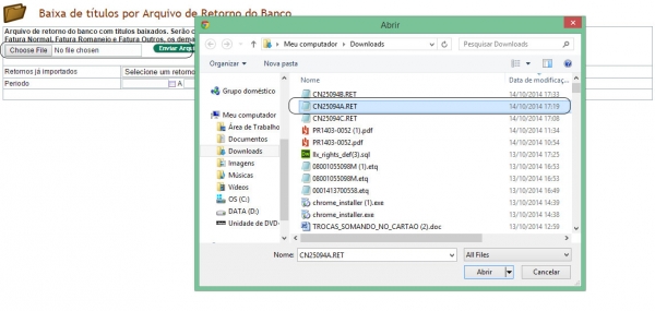 Baixando títulos automaticamente direto de retornos do banco na versão 4.7 do APLWeb