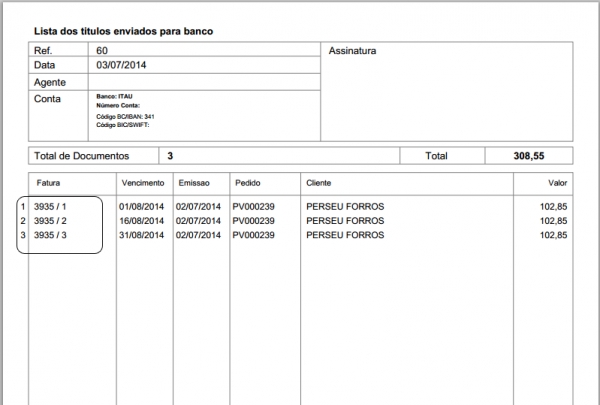 Mudança no layout do Borderô na versão 4.22 do APLWeb