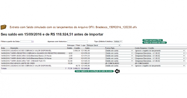 Importando extrato no formato OFX dos bancos na versão 5.96 do APLWeb